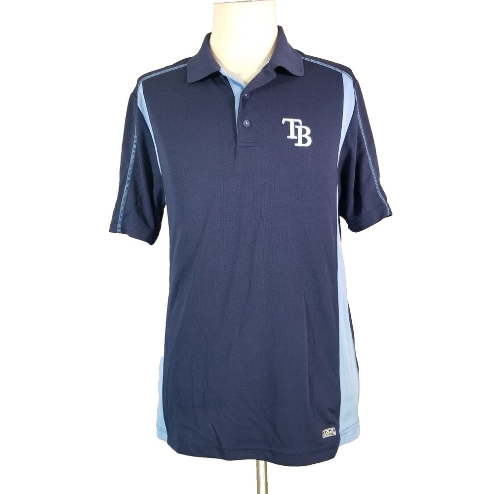 Genuine Merchandise Polo Mens XL Blue Tampa Bay Rays MLB TX3 Cool Microfiber